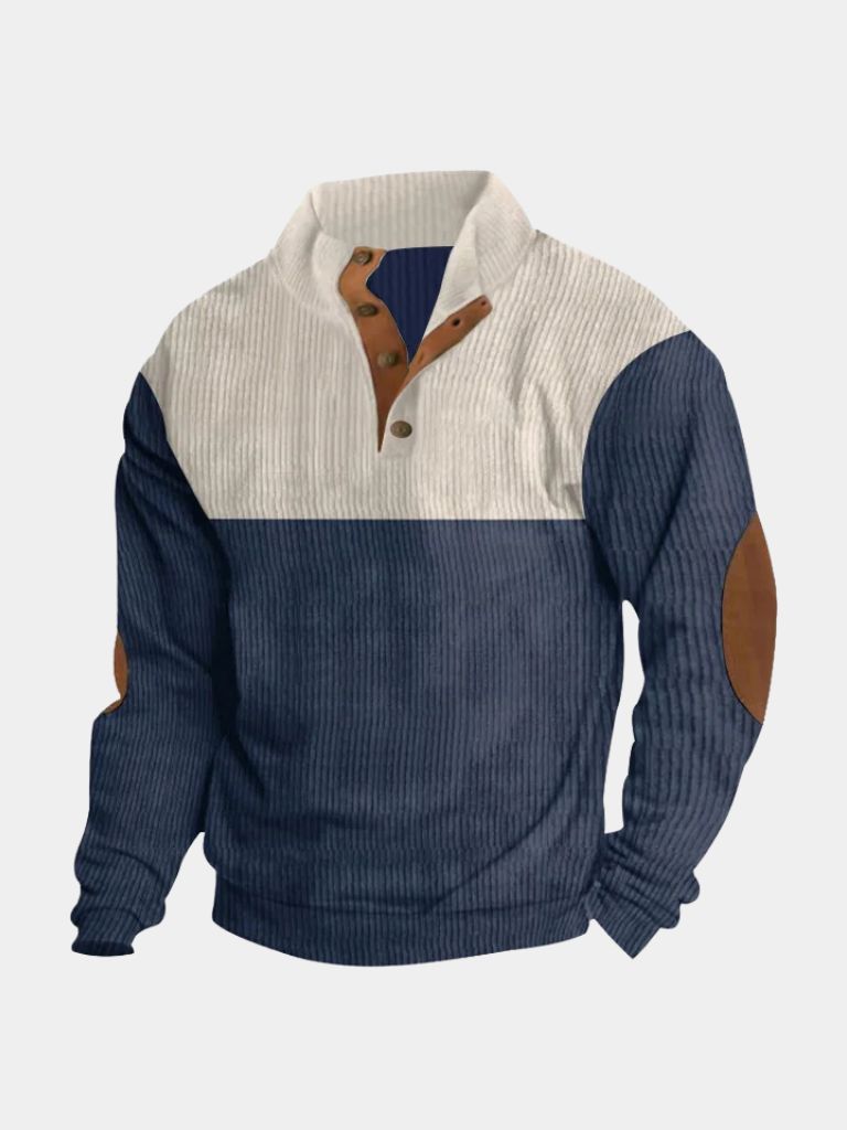High Collar Corduroy Retro Pullover - Westlane